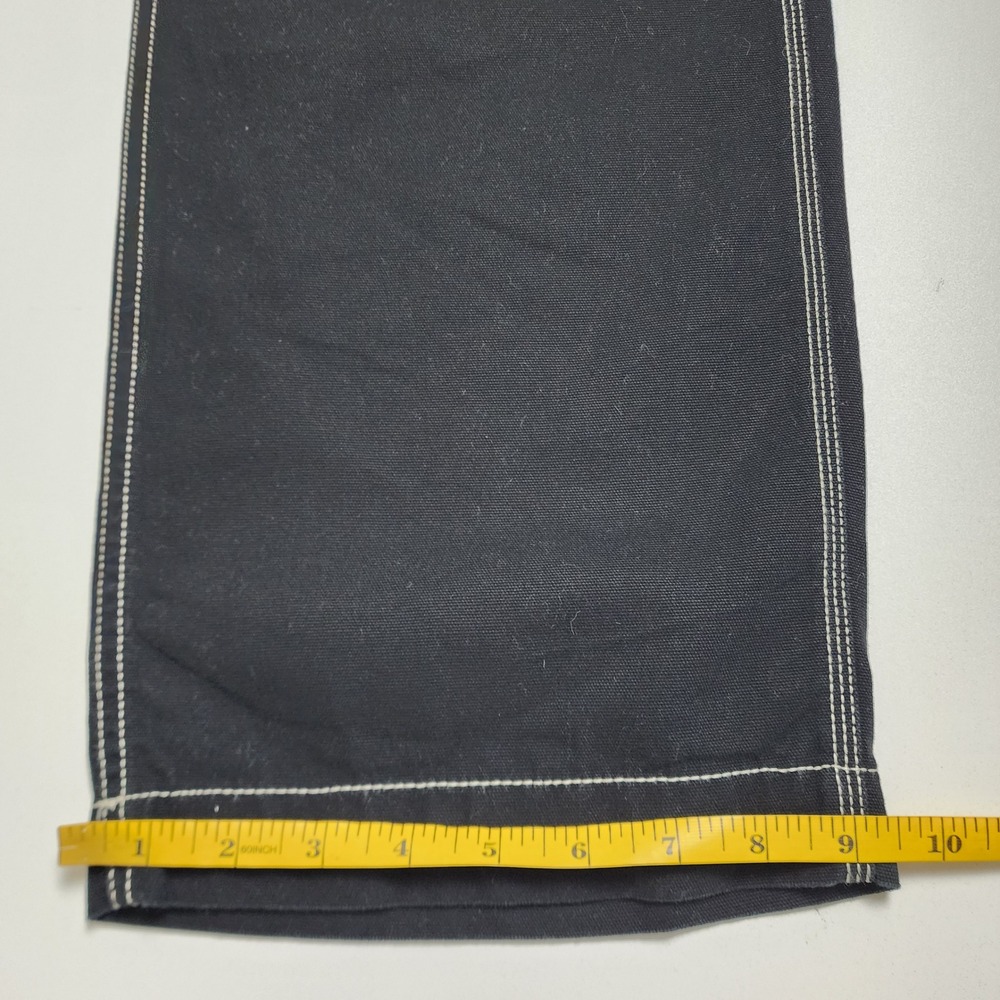 Gap Womens Carpenter Pants Size 8 Black White Contrast Stitch High Rise Cotton - Picture 13 of 14